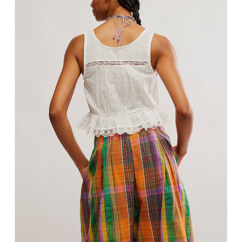 🎉LAST CHANCE🎉 FREE PEOPLE Alana Lace Tank / Clean Ivory - Picture 4 of 6